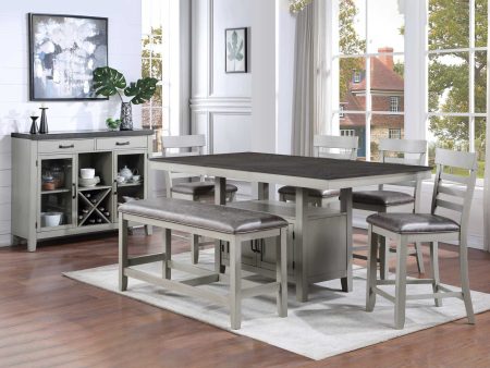 Hyland 5-Piece Counter Dining Set(Counter Table & 4 Counter Chairs) Supply