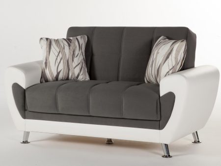 Duru Plato Dark Gray Loveseat Fashion