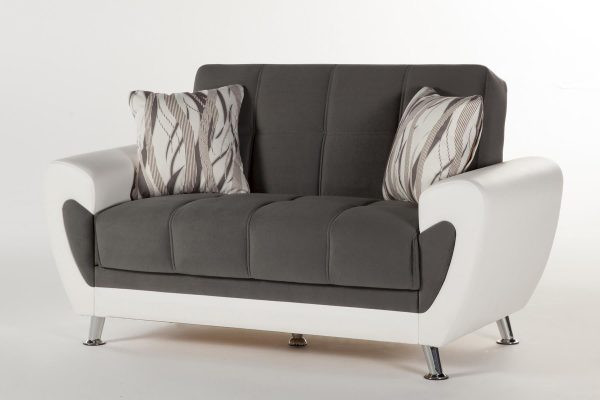 Duru Plato Dark Gray Loveseat Fashion