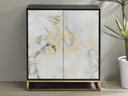 Salvador 2-Door Cabinet with Faux-Marble Doors Online Hot Sale