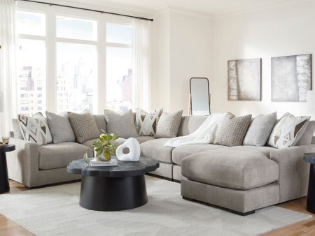 Aslan Court Pebble 6-Piece RAF Chaise Sectional For Discount