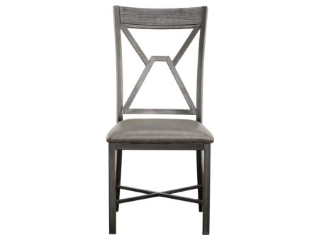 Alamo Gray PU Side Chair, Set of 2 on Sale