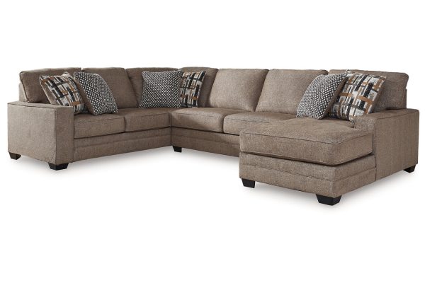 Cannonbrook Nutmeg 3-Piece Sectional with Chaise Hot on Sale