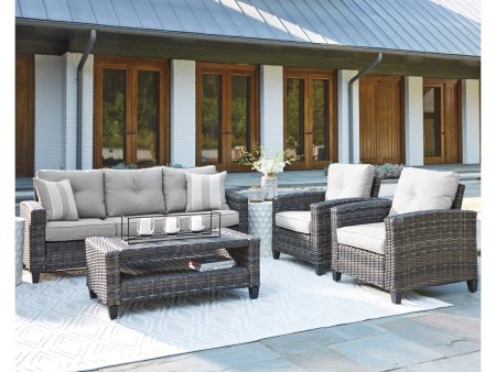 Cloverbrooke Gray 4-Piece Outdoor Conversation Set Cheap