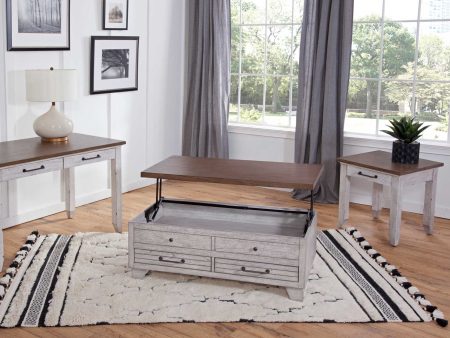 Bear Creek 3-Piece Lift-Top Cocktail Set(Lift-Top Cocktail & 2 End Tables) Cheap