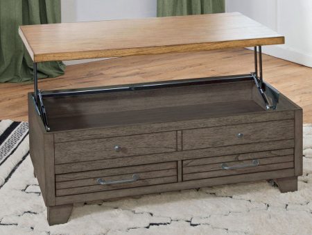 Bear Creek Lift-Top Cocktail Table, Brown Discount