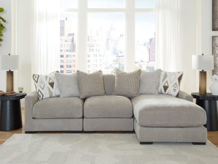 Aslan Court Pebble 3-Piece RAF Chaise Sectional Online now