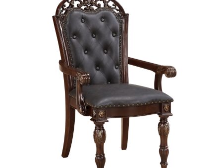 Adelina Cherry Dining Arm Chair, Set of 2 For Sale