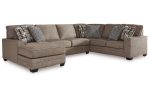 Cannonbrook Nutmeg 3-Piece Sectional with Chaise on Sale