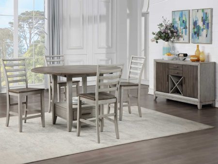 Abacus 5-Piece Counter Drop-Leaf Dining Set(Table & 4 Chairs) Hot on Sale