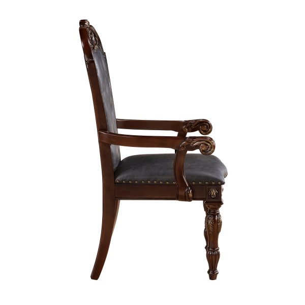 Adelina Cherry Dining Arm Chair, Set of 2 For Sale