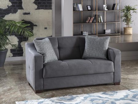 Tahoe Melson Dark Gray Loveseat Online now