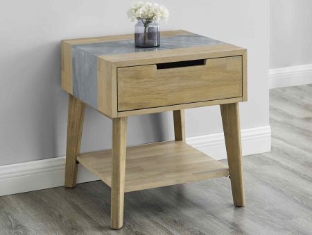 Calgary Sintered Stone Inlay End Table Supply