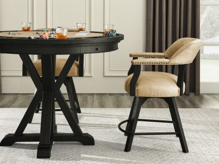 Rylie 6-PIece Counter Game Dining Set, Black Finish Discount