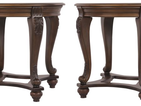 Norcastle 2 End Tables in Dark Brown on Sale