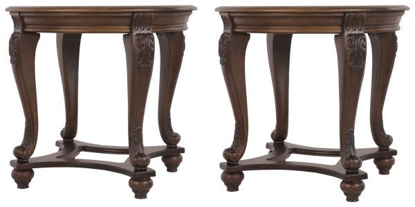 Norcastle 2 End Tables in Dark Brown on Sale