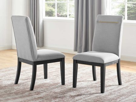 Yves Performance Side Chair, Grey, Set of 2 For Discount