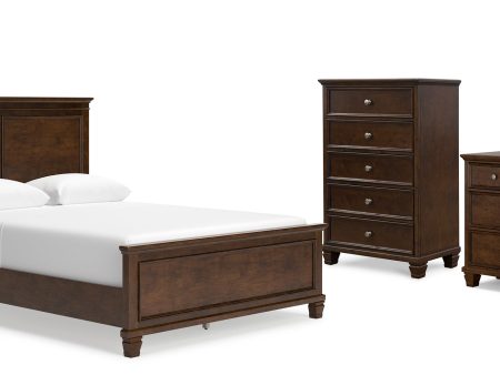 Danabrin Queen Panel Bed with Mirrored Dresser, Chest and Nightstand in Brown Online Sale