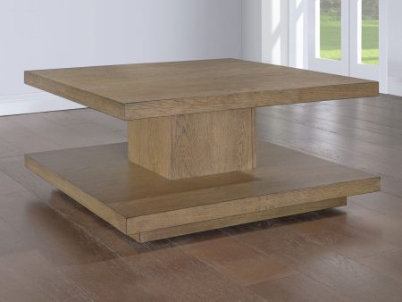 Canyon Cocktail Table with Casters, Sand Cheap