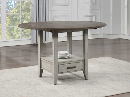 Abacus 59-inch Round Drop-leaf Storage Table on Sale