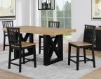 Magnolia 5-Piece 80-96-inch Black Counter Table Dining Set Online