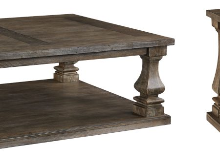 Johnelle Coffee Table with 1 End Table in Gray on Sale