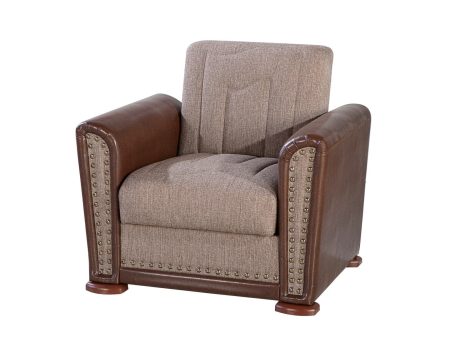 Alfa Redeyef Brown Armchair on Sale