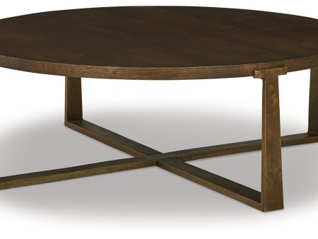 Balintmore Brown Gold Finish Coffee Table and 2 End Tables Hot on Sale