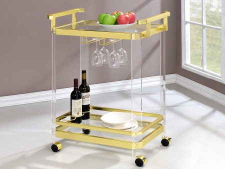 Aerin Server Cart, Gold Online now