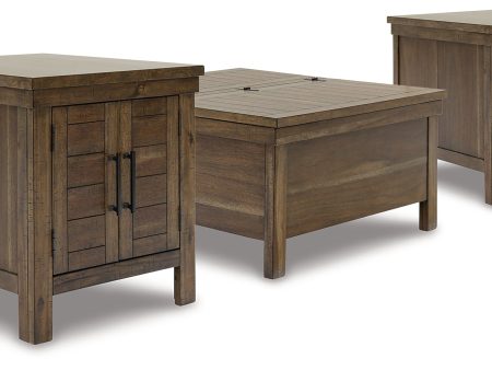 Moriville Coffee Table with 2 End Tables in Grayish Brown Online now