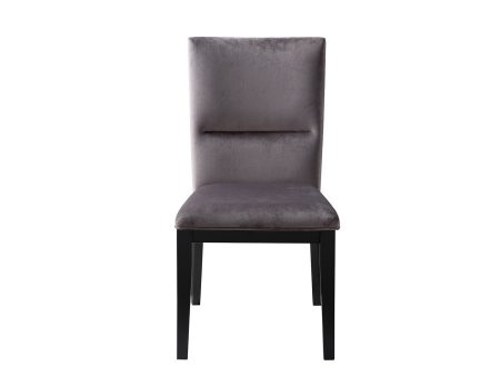 Amalie Side Chair, Grey Velvet, Set of 2 on Sale