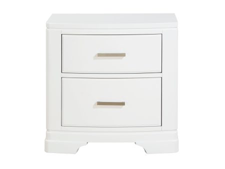 Hudson White Nightstand on Sale