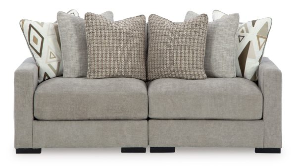 Aslan Court Pebble 2-Piece Loveseat Sectional For Cheap