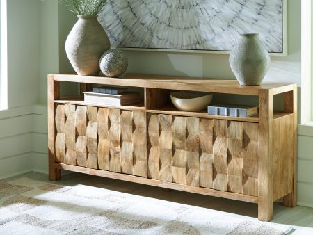 Hudwick Natural Brown Accent Cabinet For Cheap