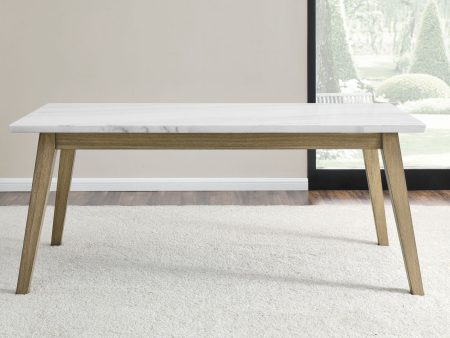 Vida 72″ White Marble Top Dining Table Fashion