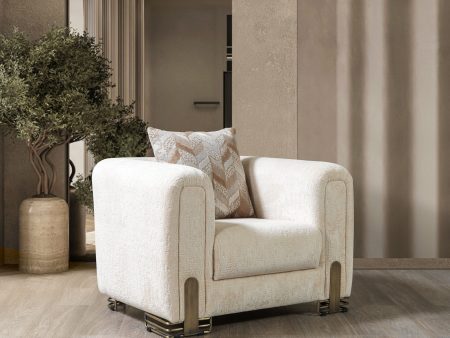 Brenda Ivory Boucle Chair Sale