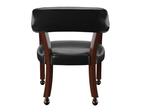 Tournament Arm Chair w Casters, Black For Cheap