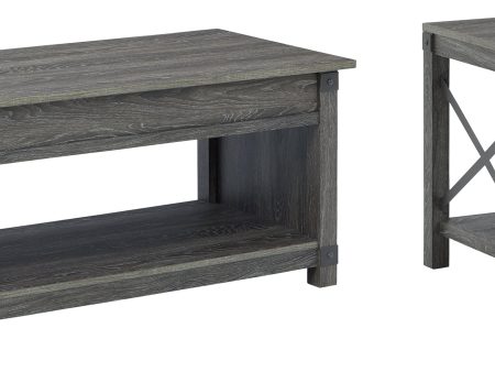 Freedan Coffee Table with 1 End Table in Grayish Brown Sale