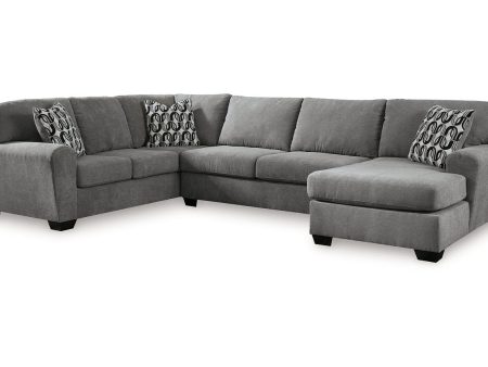 Birkdale Court Gray 3-Piece Sectional with Chaise For Sale