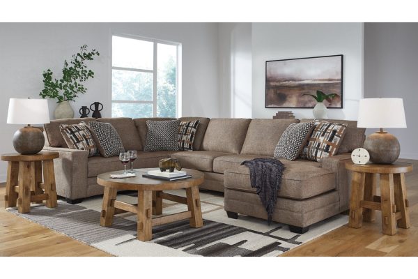 Cannonbrook Nutmeg 3-Piece Sectional with Chaise Hot on Sale