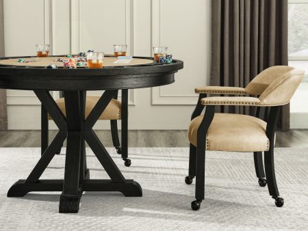 Rylie 6-Piece Game Dining Set, Black Finish Online now