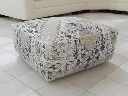 Kira Jacquard Woven Fabric Printed Pouf For Discount