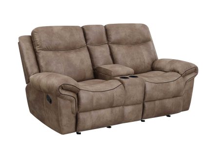 Nashville Manual Glider Recliner Console Loveseat Cheap