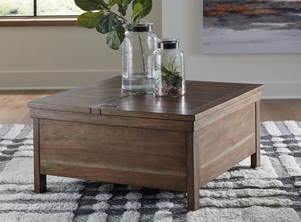 Moriville Coffee Table with 2 End Tables in Grayish Brown Cheap