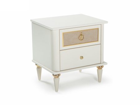 Mistral Opak White Nightstand For Discount