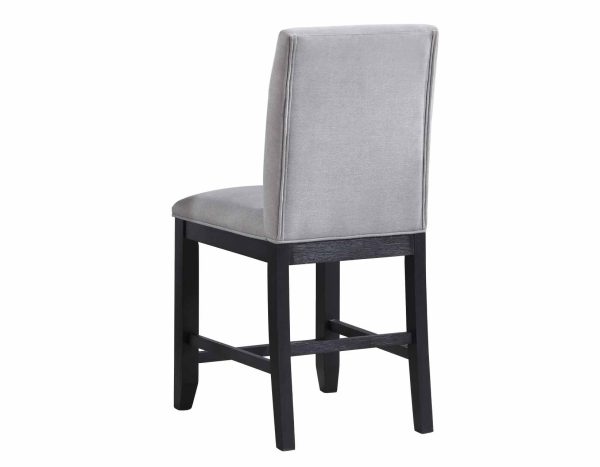 Yves 24″ Counter Stool, Grey Upholstered, Set of 2 Supply