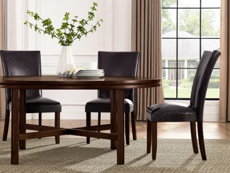 Hartford 72 inch table 7 Piece Set, Brown Chairs(Table & 6 Side Chairs) Hot on Sale