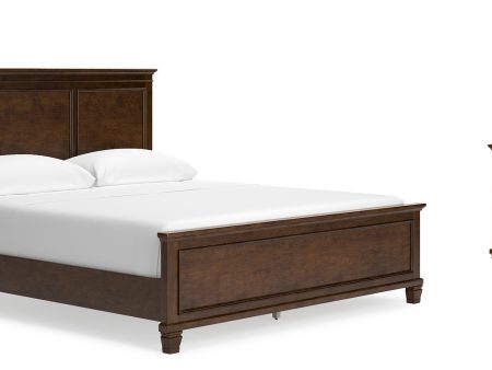 Danabrin California King Panel Bed with Mirrored Dresser and Nightstand in Brown Supply