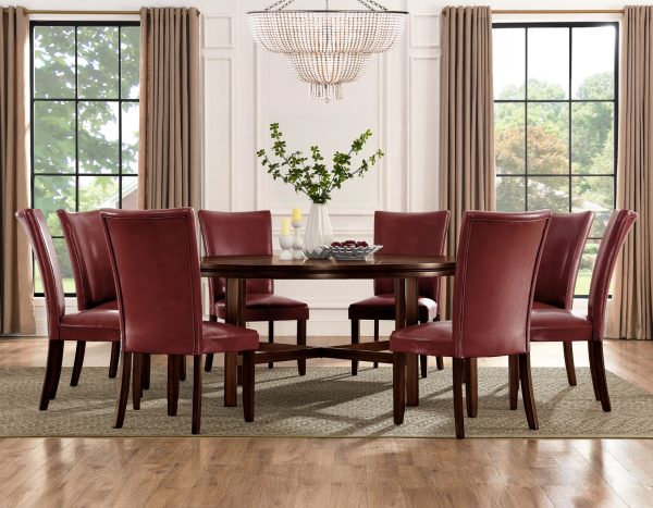 Hartford 72 inch table 7 Piece Set, Red Chairs(Table & 6 Side Chairs) Online Hot Sale