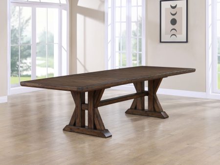 Auburn 86-106-inch Dining Table with 2-20 inch Leaves For Sale